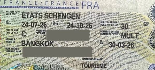 Approved France Schengen (Thai applicant)