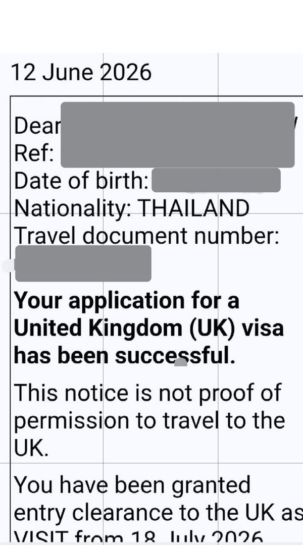 Approved UK Visitor (Thai applicant)