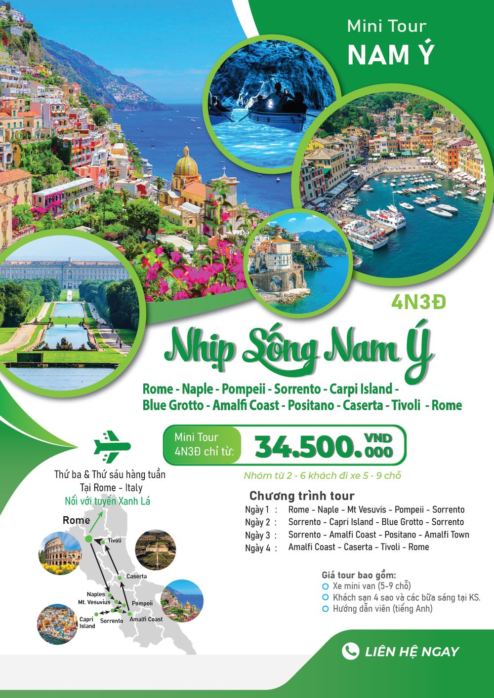 Tour Nhịp Sống Nam Ý