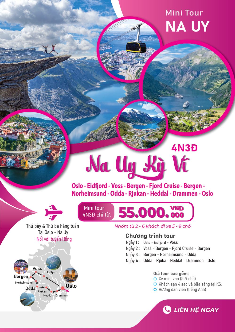 Tour Na Uy Kỳ Vĩ